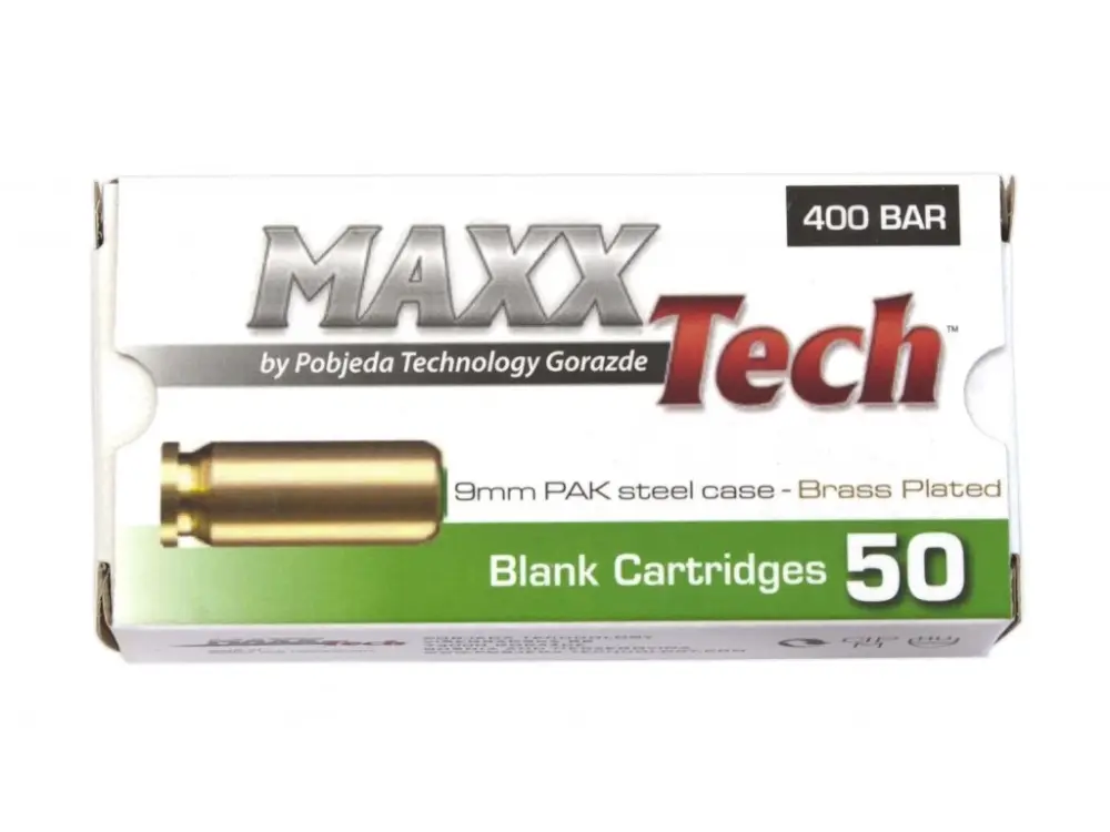 Pouze Dnes Náboj Pobjeda MAXX Tech akustický9mm pistole- 50ks