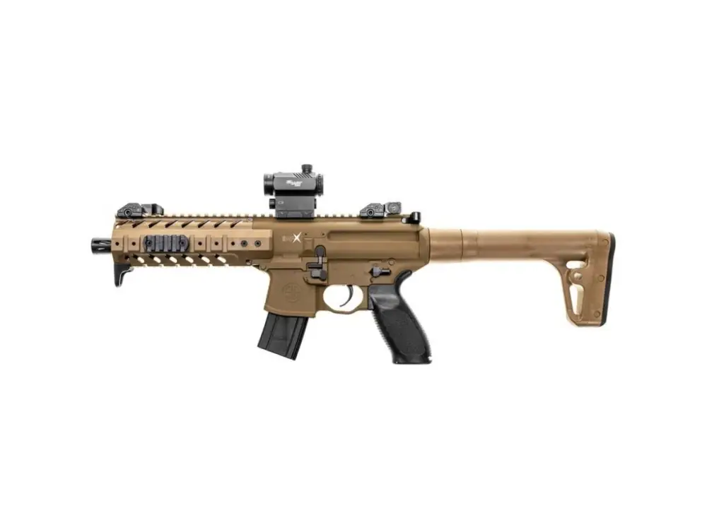 Vzduchový samopal Sig Sauer MPX Red Dot FDE Oblíbený