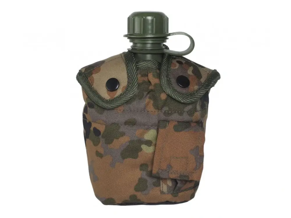 Dokud Zásoby Vydrží Láhev polní MIL-TEC US s pitítkem Flecktarn