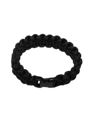 Náramek Max-Fuchs Paracord 19 mm (plast. spona) Černý Must-Have