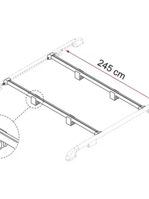 Příčná tyč pro střešní nosiče 41100 Vysoce Kvalitní