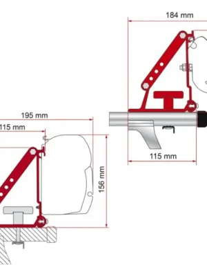 Adaptér pro markýzu F45/F35/ F50/F55 pro střešní nosič Cenová Bomba