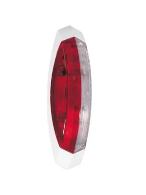 Cenový Hit Obrysové svítidlo červená/bílá, levá bílá základní deska, 122,2x39,2x28,6 mm