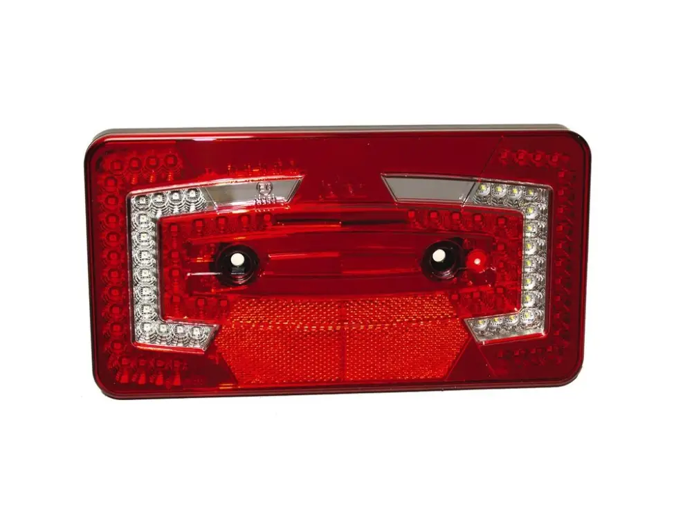 Oblíbený Multifunkční svítidlo LED, 9-32 V, pravé červené IP67, standardní reflektor 6stranný
