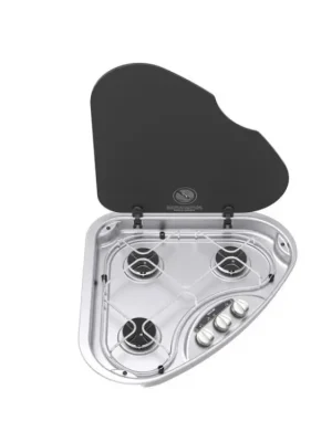 Must-Have Plynový sporák 3 plameny 3x 1,5 kW, ovládací knoflíky vpravo