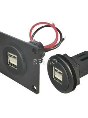 Oblíbený Panelový box USB 12/5V s dvojitým USB 2x2,5A s montážní deskou