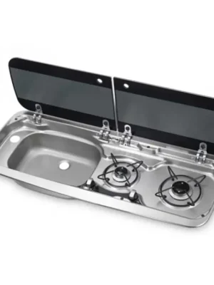 Plynová varná deska a dřez Dometic HSG2370, nerezová ocel Sleva