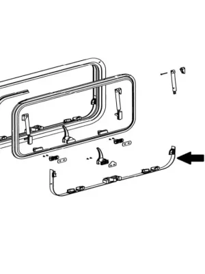 Autentický Posuvný pant, otevírací mechanismus S7Z, 1200x450 stříbrošedý