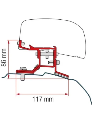Adaptér pro střešní markýzu F40van Ford Transit Custom krátký rozvor verze UK Doprava Zdarma