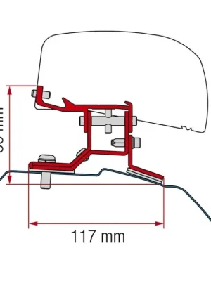 Nejlepší Volba Adaptér pro střešní markýzu F40van Ford Transit Custom krátký rozvor