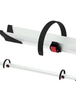 Kolejnice Rail Quick Pro- 128 cm, stříbrná, černé koncovky Levný