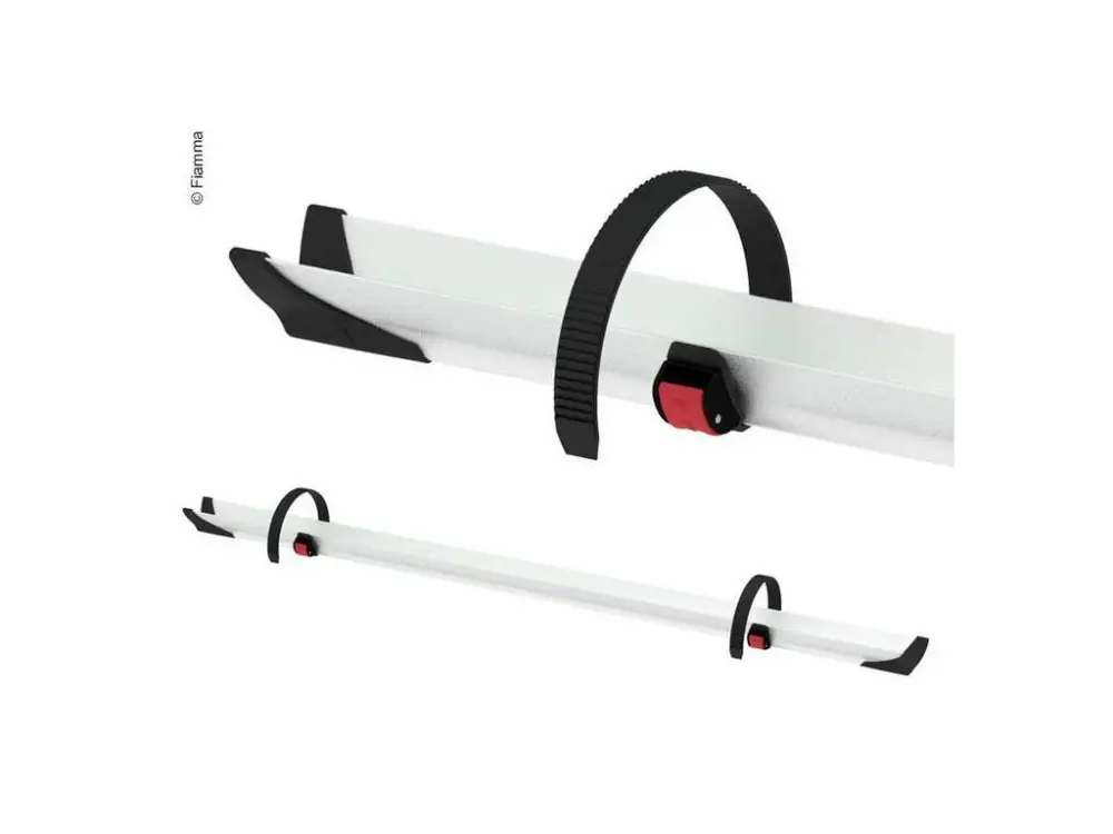 Kolejnice Rail Quick Pro- 128 cm, stříbrná, černé koncovky Levný