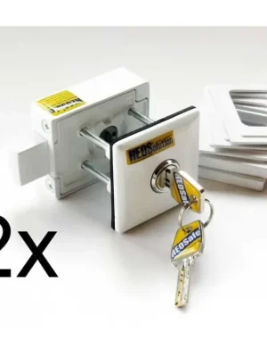 Přídavný zámek VAN Security sada 2 kusů bílých, se stejným klíčem Koupit Online