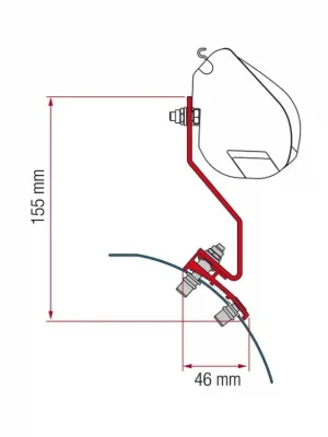 Adaptér FIAMMA pro F35, VW Caddy Maxi Lift Roof, tmavě černý Objednat Nyní