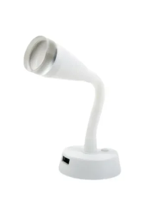 LED lampička Carbest s ohebným ramenem a USB zásuvkou pro nabíjení Oblíbený
