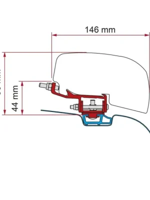Ihned K Objednání Střešní adaptér F40Van pro VW T5/T6 a Multivan s C lištou ve střeše