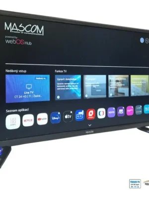 Akční Cena Televize MASCOM MC22TFW11, WebOS, DVB-T2/S2, Wifi, 12V DC. Travel TV