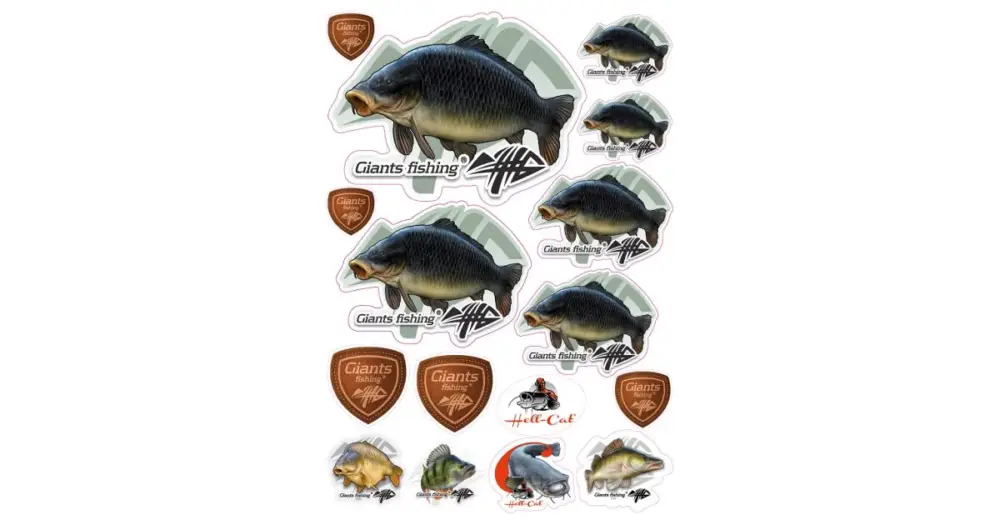 Vrácení Zdarma Giants Fishing Mix Nálepek Kapr Šupináč