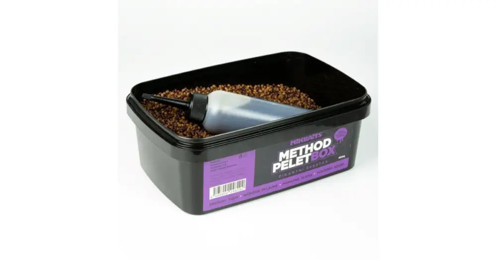 Mikbaits Method Pelet Box 400 g + 120 ml Activator - Pikantní Švestka Poslední Šance