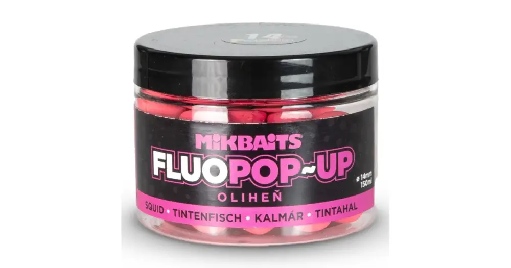 Nejprodávanější Mikbaits Plovoucí Boilie Fluo Oliheň 150 ml - 14 mm