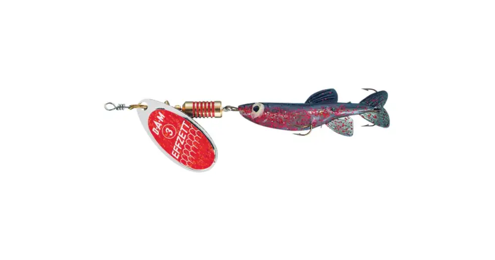Autentický Dam Minnow Spinner Sinking Red Glitter - 1 3 g