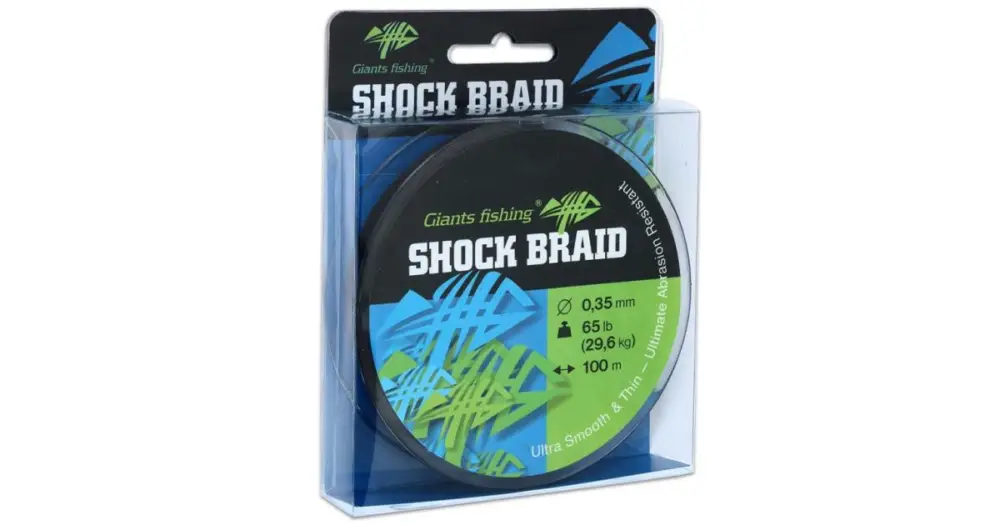 Aktuální Giants Fishing Návazcová ŠňůraShock Braid Green 100 m - 0,35 mm 65 lb