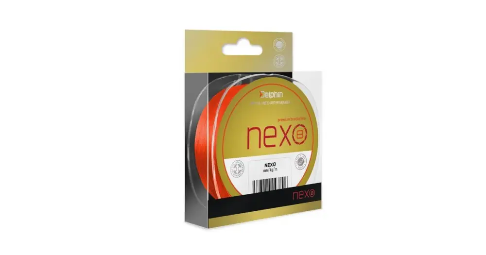 Must-Have Delphin Splétaná Šňůra Nexo 8 Fluo Oranžová - 0,20 mm 31,9 lb 300 m