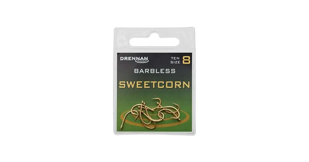 Drennan Háčky Bez Protihrotu Sweetcorn Barbless - Velikost 10 Vrácení Zdarma
