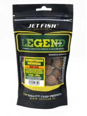 Akční Nabídka Jet Fish Extra Tvrdé Boilie Fermentovaná Ančovička 250 g - 24 mm