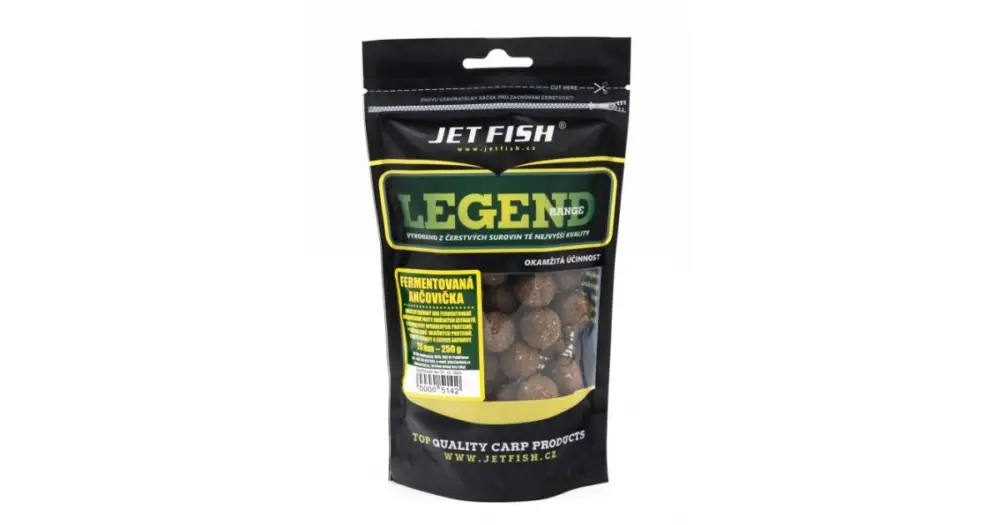 Poslední Šance Jet Fish Boilie Legend Range Fermentovaná Ančovička - 250 g 20 mm