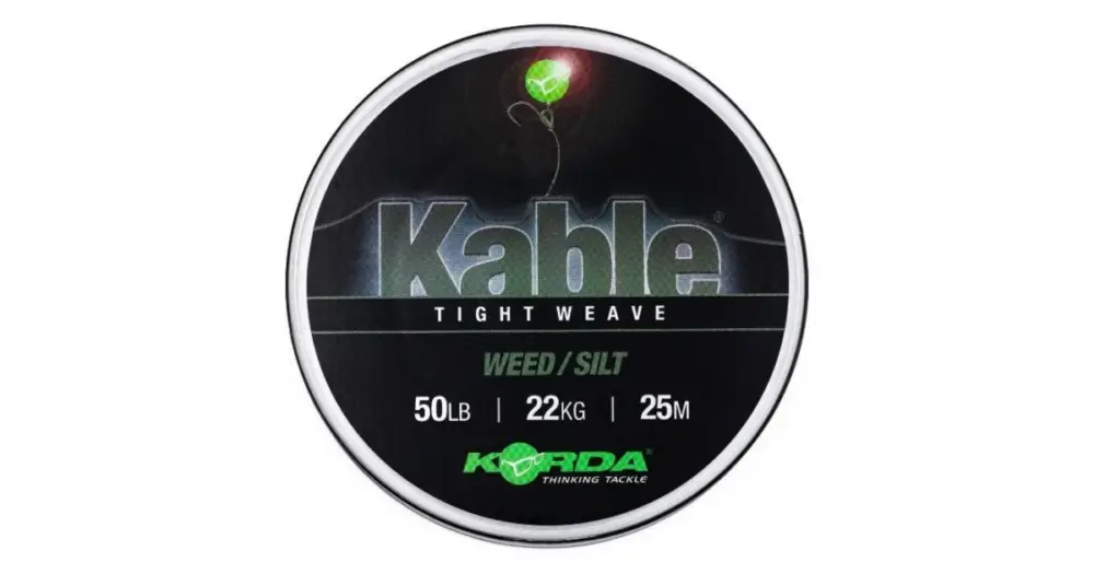 Novinka Korda Olověná Šňůra Kable Tight Weave 7 m - Weed/Silt