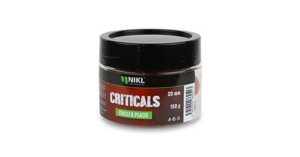 Cenově Výhodný Nikl Criticals Boilie Chilli & Peach 150 g - 24 mm