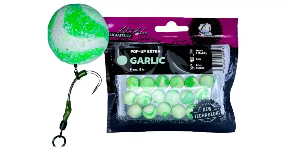 LK Baits Plovoucí Boilie Pop-Up Extra Garlic Nová Kolekce