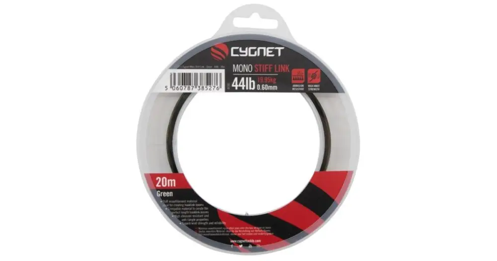Cygnet Návazcový Vlasec Mono Stiff Link 20 m Green - 0,6 mm 44 lb 19,95 kg Speciální Cena