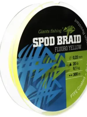 Akce Giants Fishing Splétaná Šňůra Spod Braid Fluoro Yellow 300 m