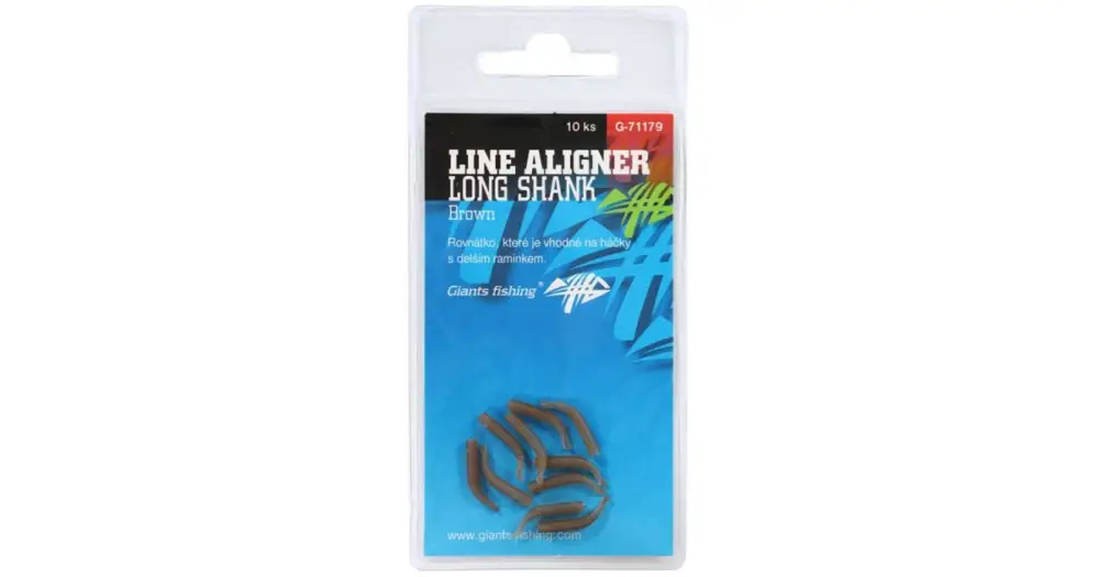 Giants Fishing Rovnátka Na Háček Line Aligner Long Shank Large Brown 10 ks Speciální Cena