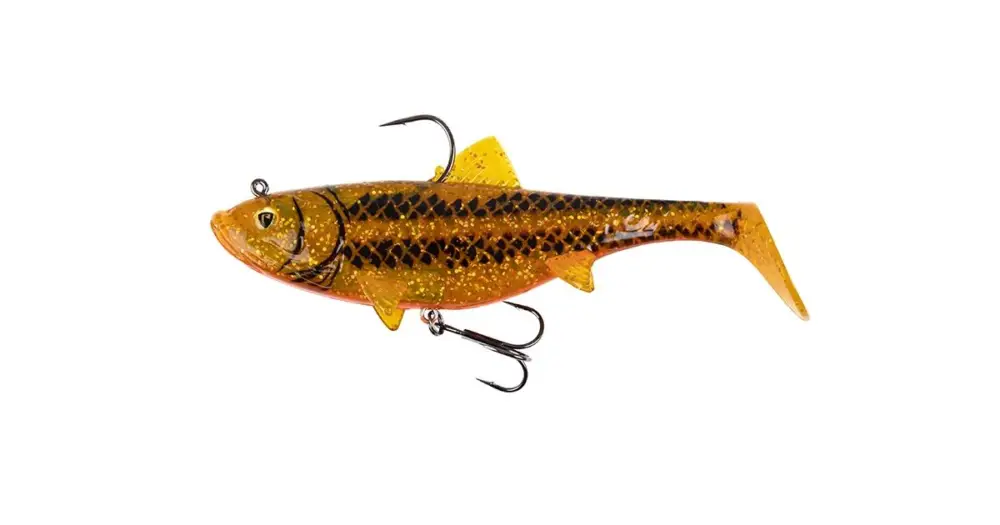 Pouze Dnes Fox Rage Gumová Nástraha Replicant Wobble Goldie UV - 14 cm 55 g
