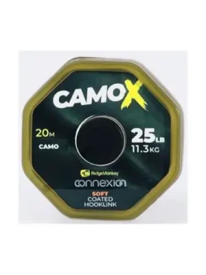 Akce RidgeMonkey Šňůrka Connexion CamoX Soft Coated Hooklink 20 m - 35 lb