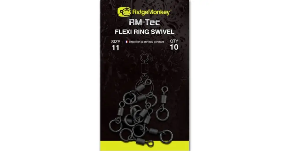 RidgeMonkey Obratlík RM-Tec Flexi Ring Swivel 10 ks - Velikost 11 Nejprodávanější