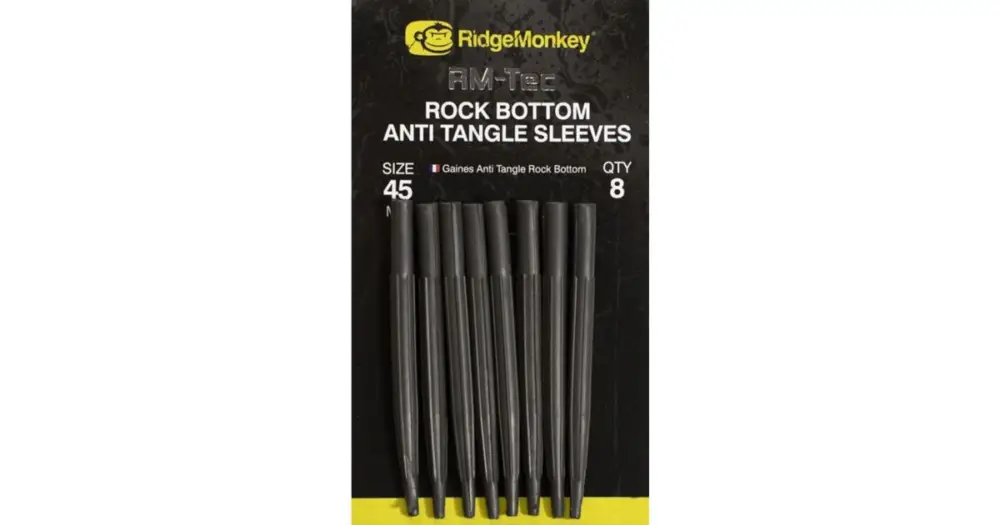 Výprodej RidgeMonkey Převlek Rock Bottom Anti Tangle Sleeves - Long 45 mm 8 ks