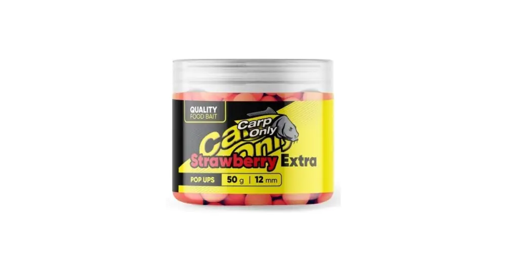 Zlevněný Carp Only Plovoucí Boilies Hi-Visual Pop Up Strawberry Extra 50 g - 12 mm