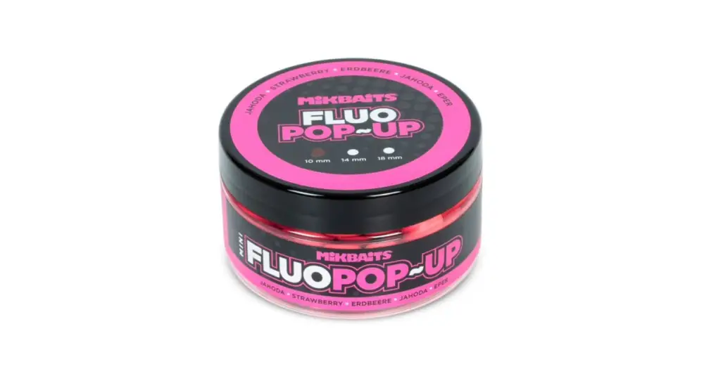 Mikbaits Mini Plovoucí Boilie Fluo 100 ml 10 mm - Jahoda Must-Have
