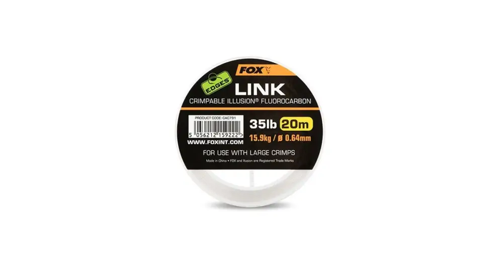 Fox Fluorocarbon Edges Link Illusion Čirý 20 m - 0,64 mm 35 lb Super Cena