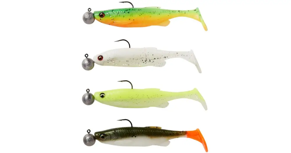 Savage Gear Gumová Nástraha Fat Minnow T Tail RTF Darkwater Mix 4 ks - 10,5 cm 11 g Sezónní Sleva