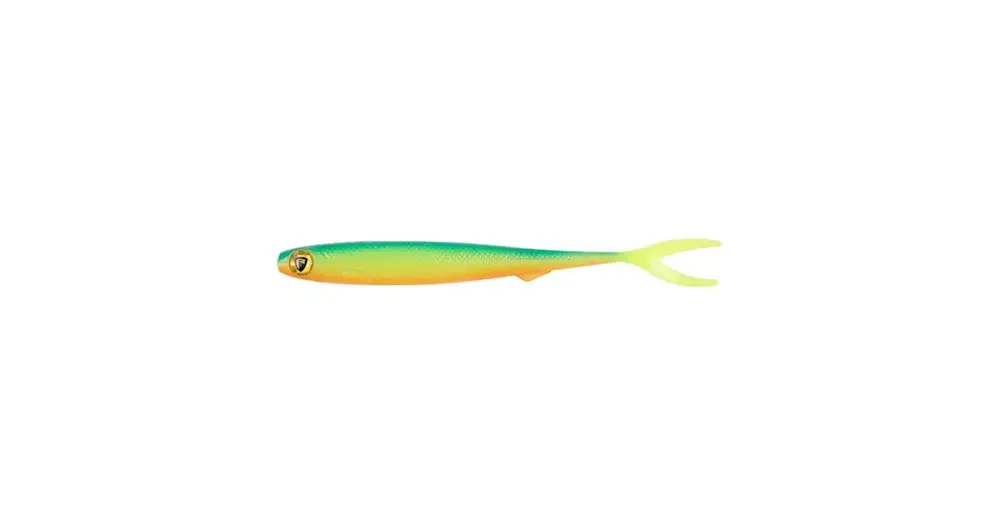 Zlevněný Fox Rage Gumová Nástraha Slick Finesse Super Soft UV Blue Back Chartreuse - 11 cm