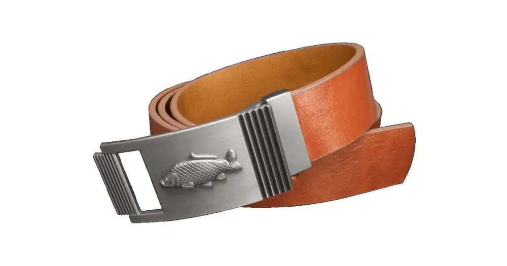 Must-Have Kožený Opasek Kapr 40 mm Vruby Hnědý