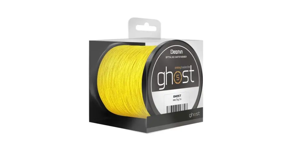 Přímo Od Výrobce Delphin Splétaná Šňůra Ghost 4+1 Žlutá - 0,16 mm - 8,2 kg - 300 m
