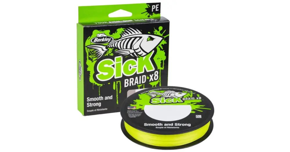 Berkley Splétaná Šňůra SicK Braid Hi-Vis Žlutá 150 m - 0,06 mm 5,4 kg Nejprodávanější
