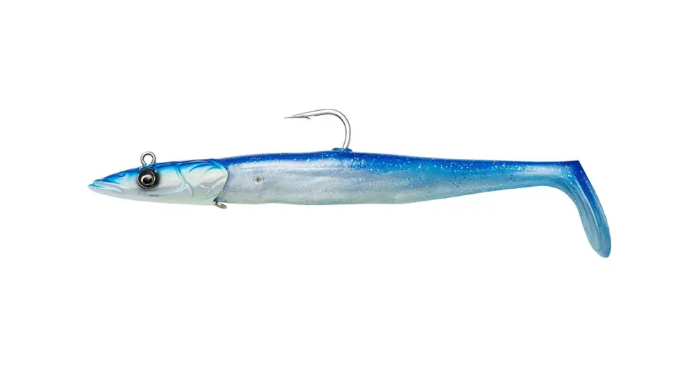 Savage Gear Gumová Nástraha Sandeel V2 Sinking Blue Pearl Silver 2+1 - 15,5 cm 46 g Doprava Zdarma