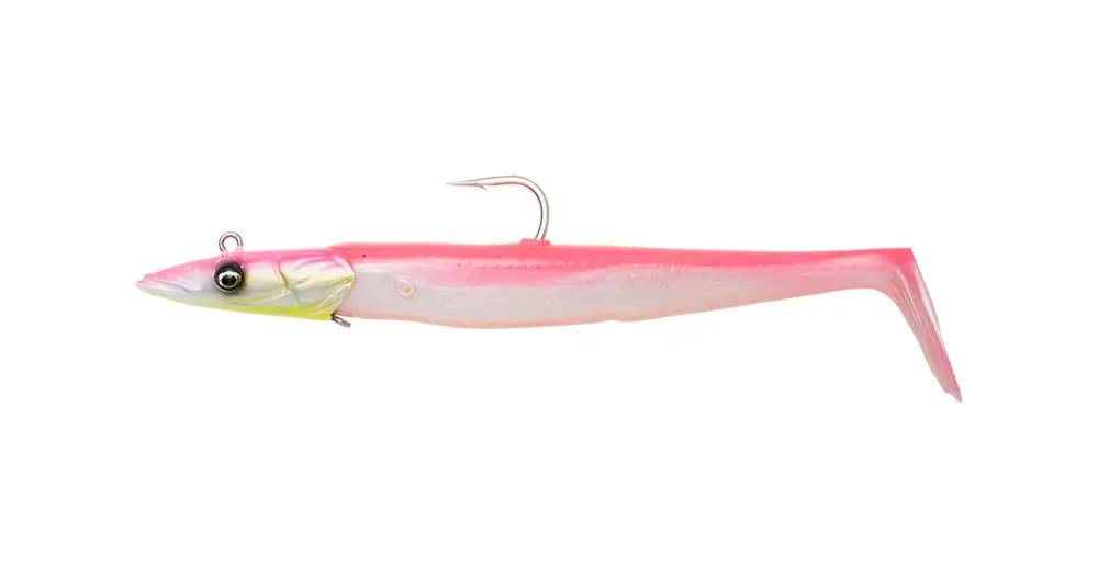 Cenová Bomba Savage Gear Gumová Nástraha Sandeel V2 Sinking Pink Pearl Silver 2+1